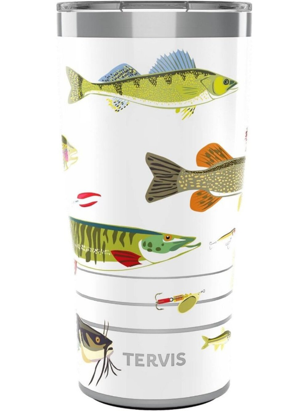 20oz Stainless Steel Tumbler | Freshwater Fish Design | Insulated Travel Mug